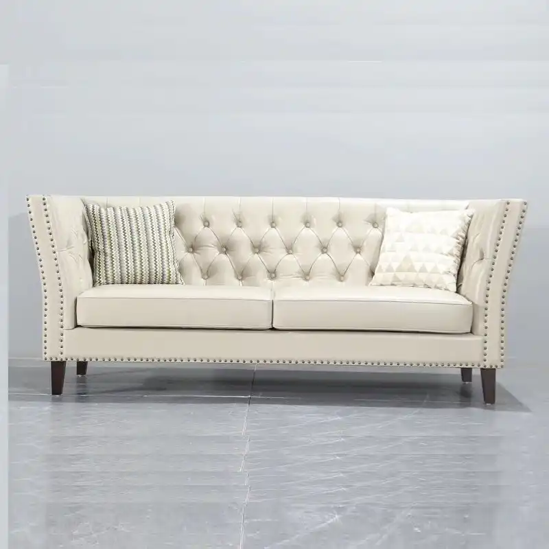 U Best Living Room Velvet Fabric Genuine Leather Designer Sofa Genuine Leather Designer Sofa