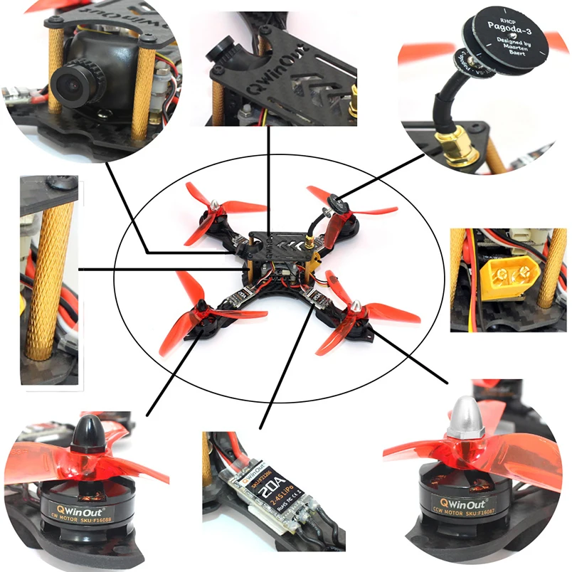 210 мм Мини RC Квадрокоптер Racer FPV гоночный Дрон ARF с двигателем кв 700TVL камера F4 Pro(V2)