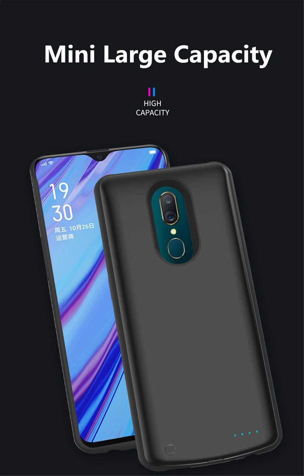 Carregador de Bateria Cases para Oppo Capa de Carregamento para Oppo Bateria Case Ultra Fino Portátil Power Bank a9 6500mah A9x 4 Estojos p carregador de bateria
