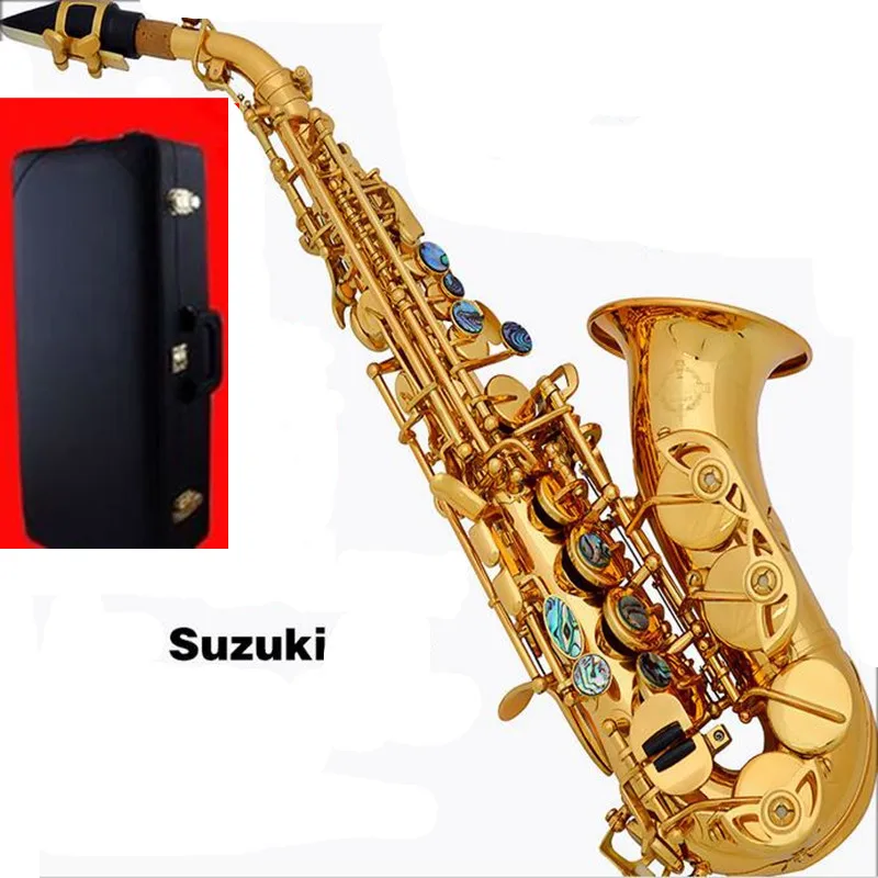 Изогнутый Sax Топ бемоль sax маленький Саксофон сопрано взрослые дети ветровые Музыкальные инструменты Бесплатная доставка сопрано Sax