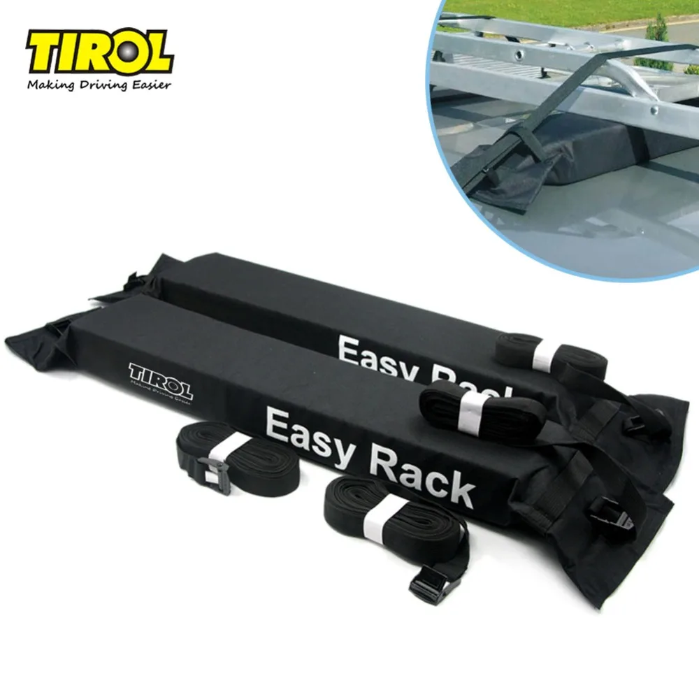 Tirol T15414a العالمي السيارات لينة سقف السيارة رف 2 قطعة/مجموعة سهلة رف نوعية جيدة تحميل 60kgs الأمتعة رف شحن مجاني
