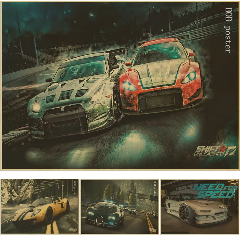 

Need For Speed Game vintage poster car kraft paper home wall decor paingting wall sticker bar decor Children room decor