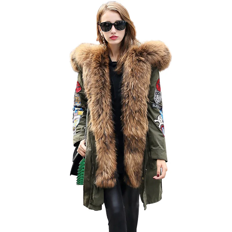 Neige Laveur Pour Duvet Fourrure De Haut Parkas En Luxe Mode Gamme Les Raton Épaississent Manteaux À Outerwears Large 2017 Femmes Capuchon Extra Lâche OR4q78cqW