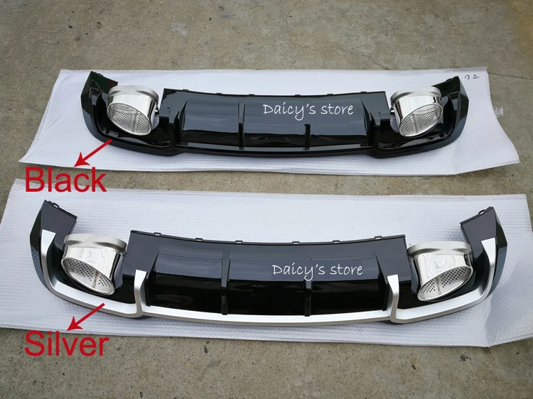 RS3 выглядит PP+ Нержавеющая Задняя бампер для губ Диффузор спойлер конец трубы выхлопной трубы комплект для Audi A3 Sline