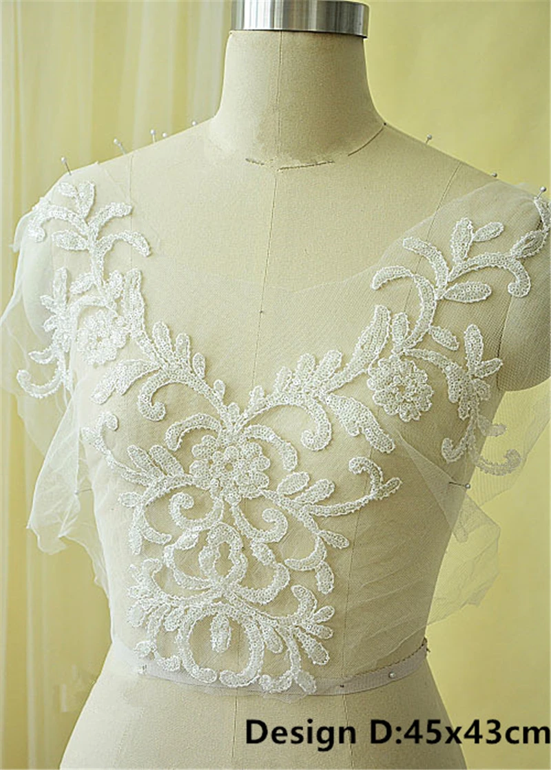 Beaded Embroidered Patch Sew On Sequin Applique Patches For Clothing