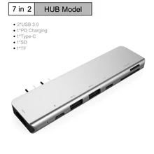 Usb-хаб 3,0 USB C концентратор двойной тип C к USB 3,0 HDMI адаптер с SD/TF кард-ридером USB-C 3,0 разветвитель порт концентратор для MacBook Pro