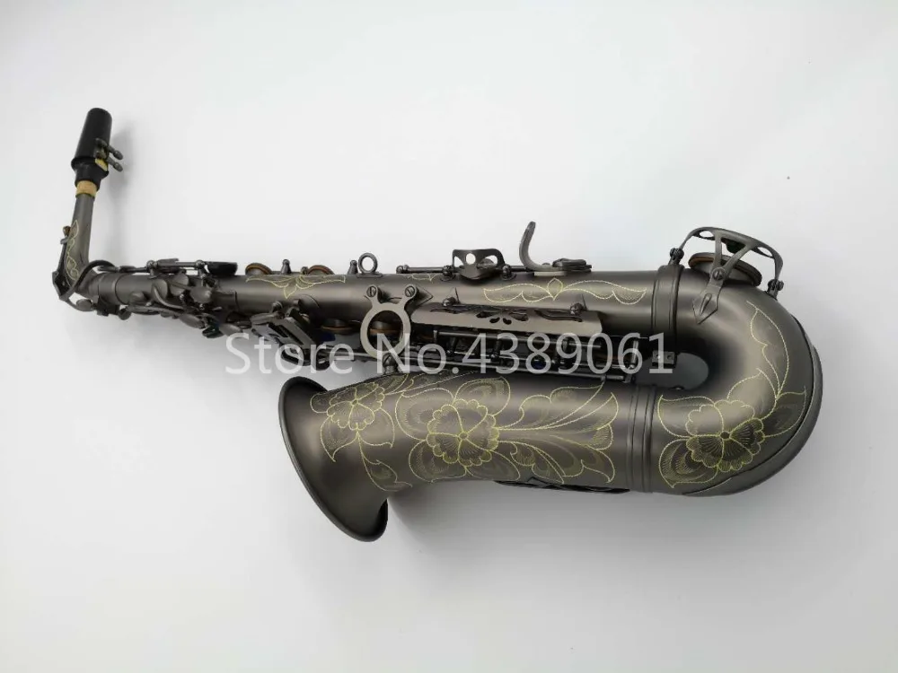 MARGEWATE MGL 322 альт е плоский саксофон ретро матовый черный никелированный Eb Tune Sax с