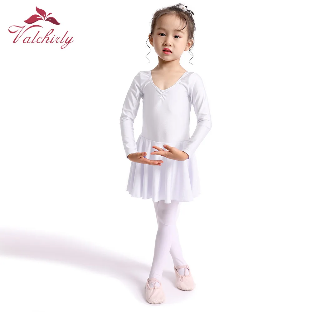 Los niños de manga larga ballettanzug ballet camiseta con gasa pantalocito ballettkleid nuevo 