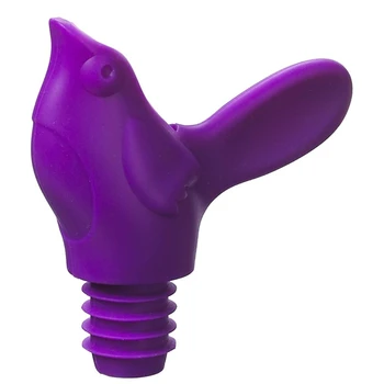 

Food Grade Set of 2pcs Silicone Chirpie Bird Shape Wine Pourers and Stoppers