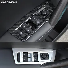 ABS Хромированная наклейка двери, окна, стекло панель подлокотник лифт для кнопки переключателя рамки 4 шт. для Volkswagen Tiguan L MK2