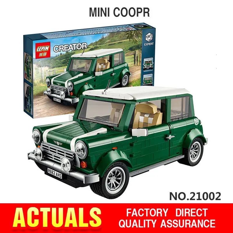 Free shipping font b LEPIN b font 21002 technic series MINI Cooper Model Building Kits Minifigures