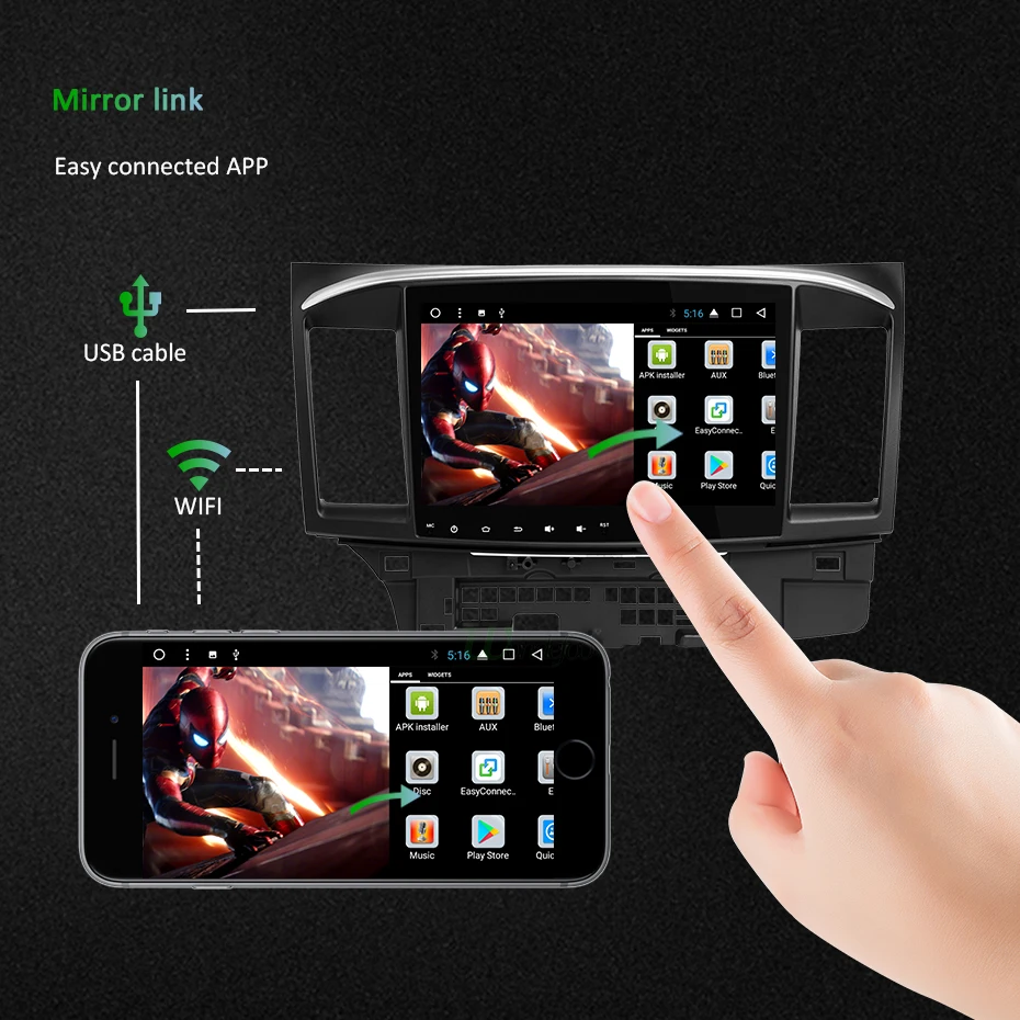 Sale 10.1" DSP 4G 64G ROM Android 9.0 2 DIN Car GPS Radio For MITSUBISHI LANCER Navigation IPS Screen Stereo Receiver no DVD PLAYER 25