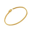 New 999 24K Yellow Gold Bracelet Women Box Chain Bracelet S Clasp 2.96g P6284 1