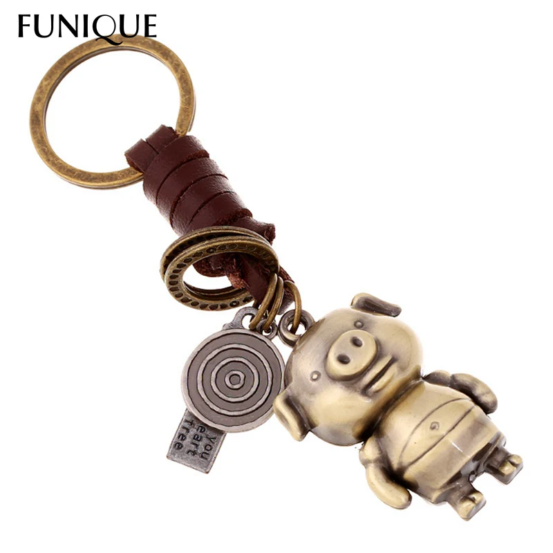 FUNIQUE 1 шт. ручной плетеный кожаный брелок из сплава очаровательные модные