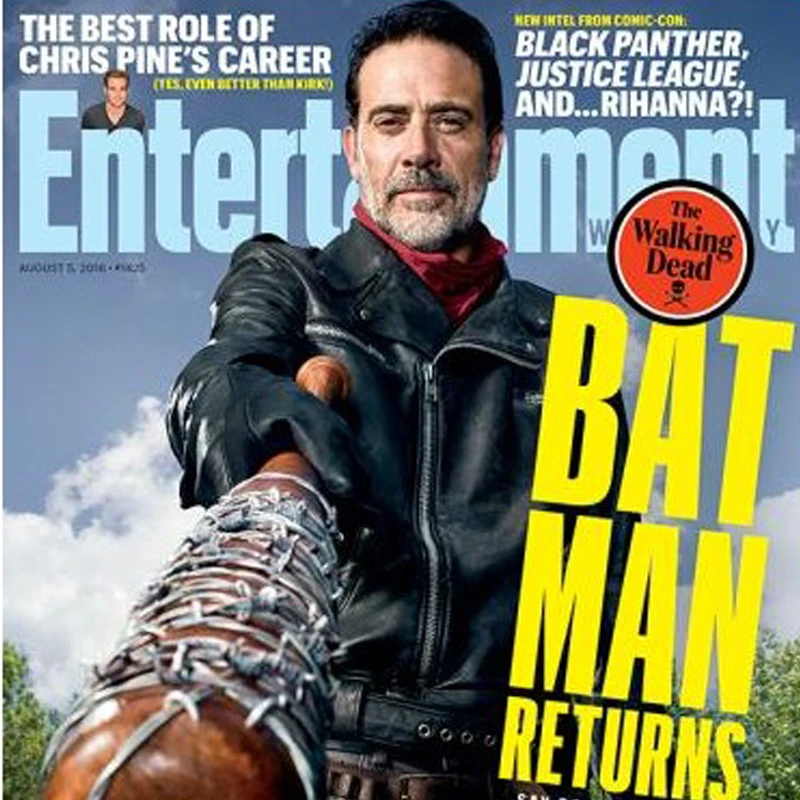 DC Comic Movie Walking Dead Villain Negan Black Cosplay Suit Coat Jacket Cloth For Adult Men Party