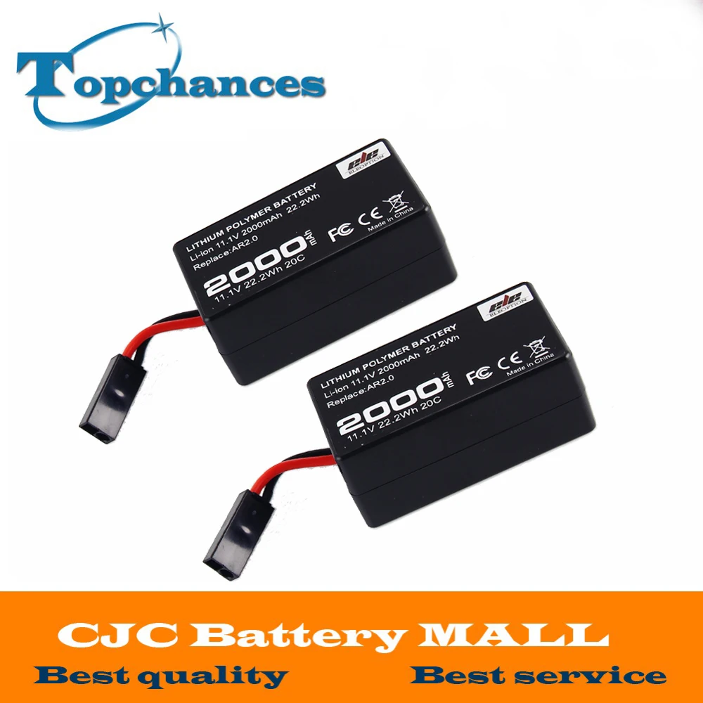 2PCS Newest High Capacity 2000mAh 11.1V Powerful Li Polymer Battery For