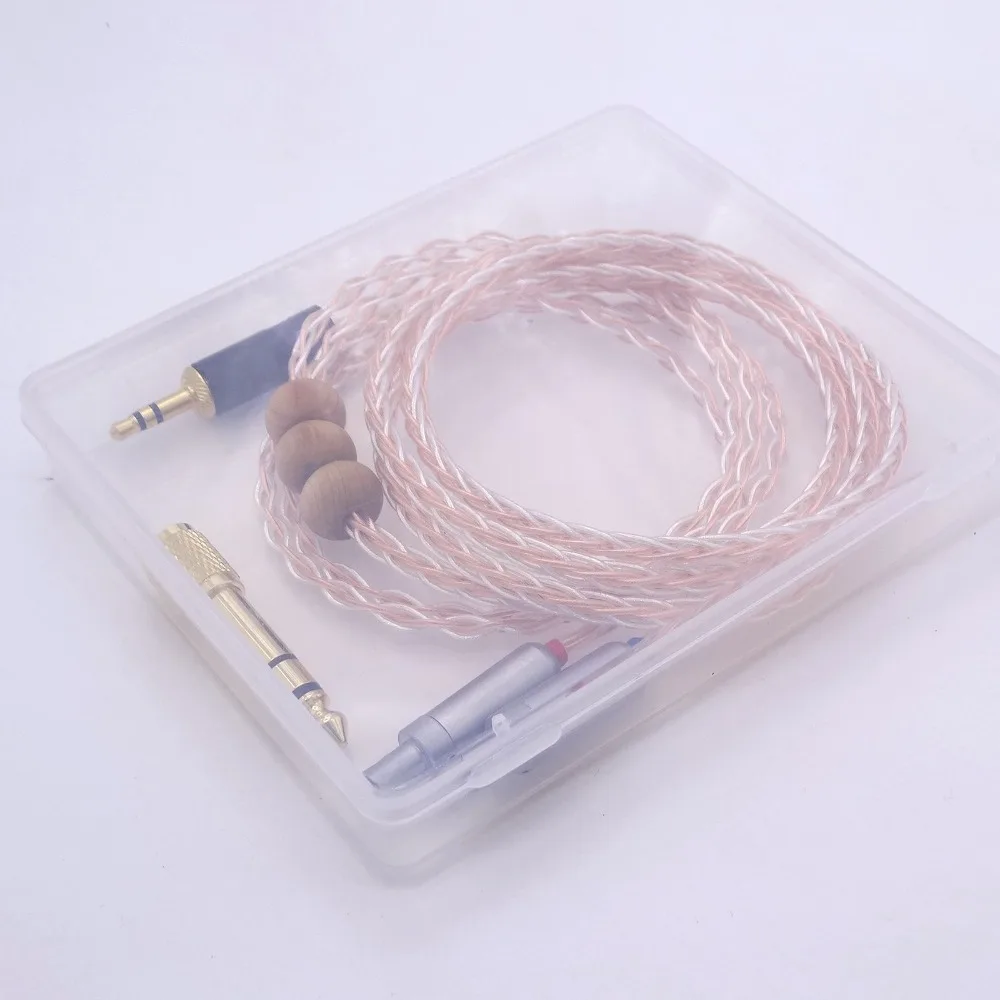 1 8 м DIY Hi end 5n 4 + гибридный Pcocc посеребренный кабель для наушников SENNHEISER HD800|headphone