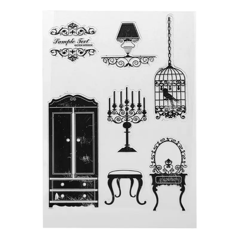 

Wardrobe Birdcage Silicone Clear Seal Stamp DIY Scrapbooking Embossing Photo Album Decorative Paper Card Craft Art Handmade Gift