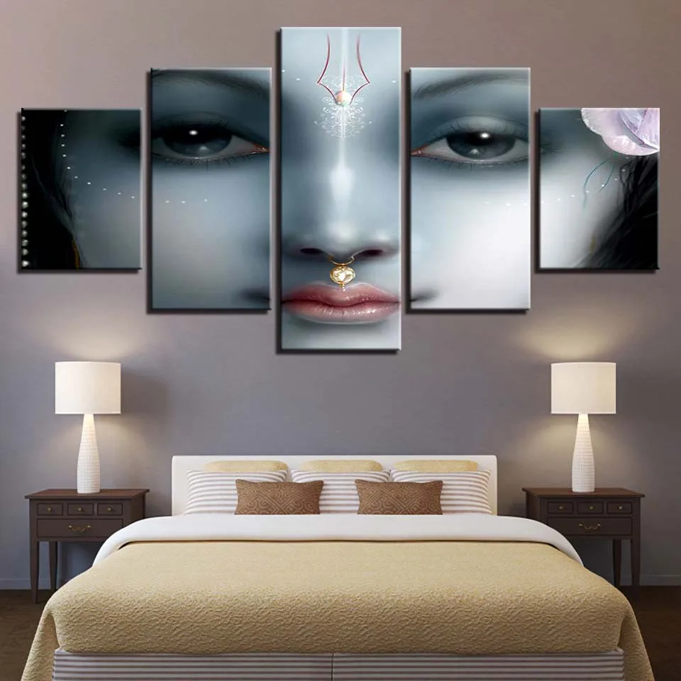 5 шт. настенные картины Shri Krishna Maha Mantra|prints pictures|abstract posterhd prints |