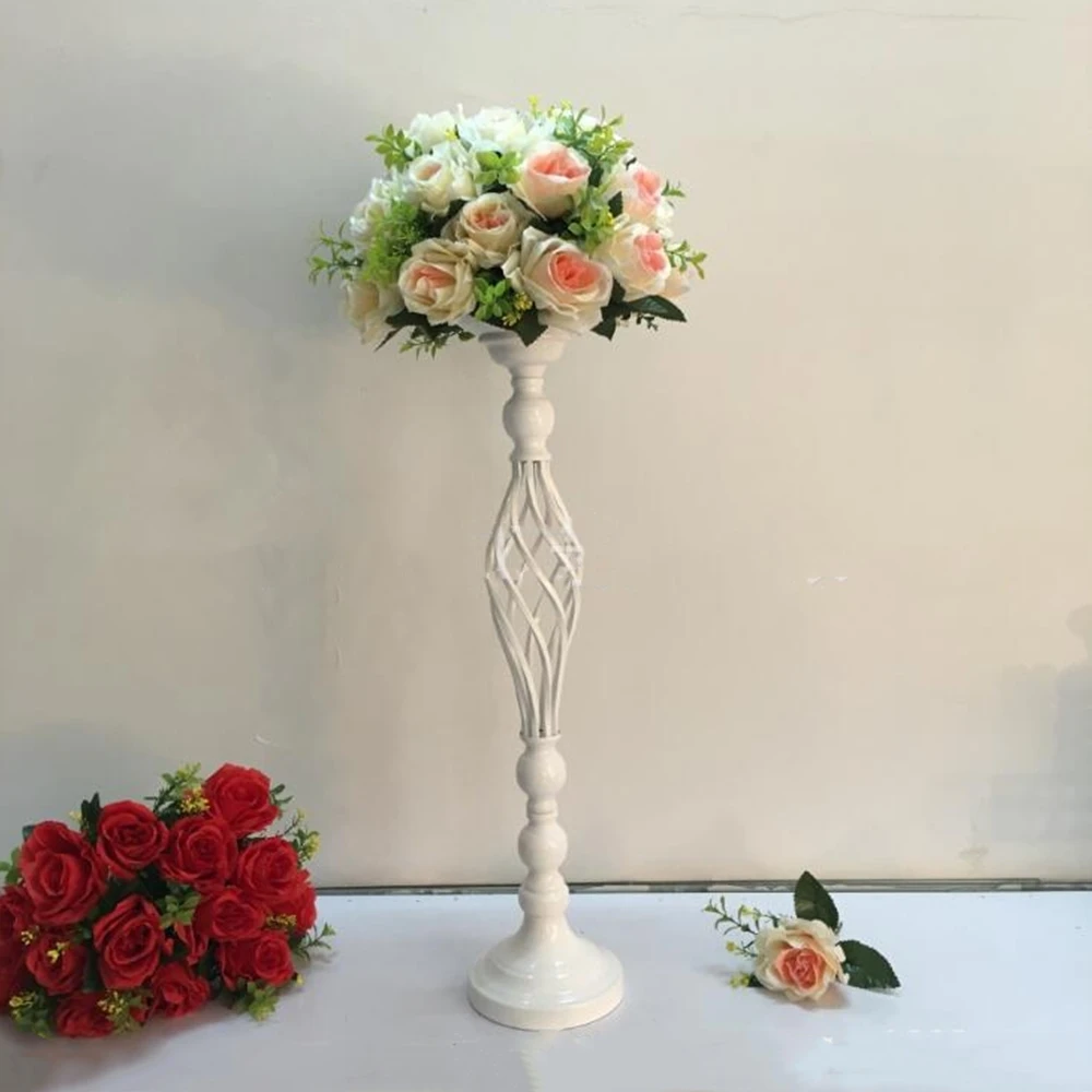 Креативные полые белые подсвечники свадебный стол дорожный свинцовый цветочный стеллаж для дома и отеля Украшение для ваз 1 лот = 10 шт