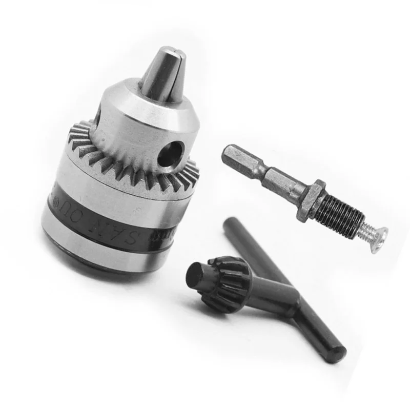 

0.6-6mm Keyed Drill Chuck Collet 3/8 inch 24UNF with Key and Adaptor