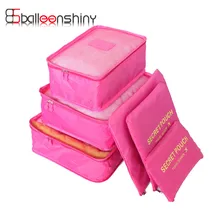 6Pcs/set Portable Waterproof Travel Storage Bag For Home Clothes Pouch Tidy Suitcase Organizer Container Divider Storage Tools