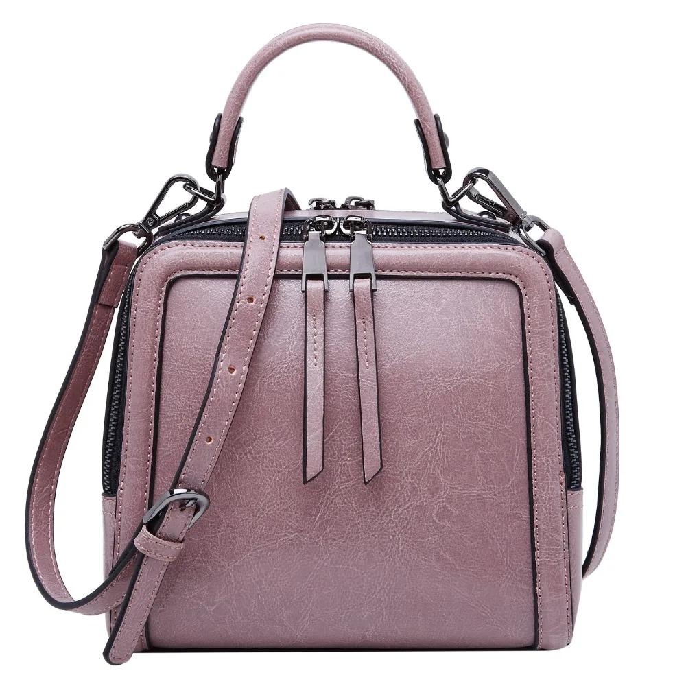 

Leather Women Messenger Bags Double Zipper Women Handbags School Shoulder Bags Small Crossbody Bag Brand Sac