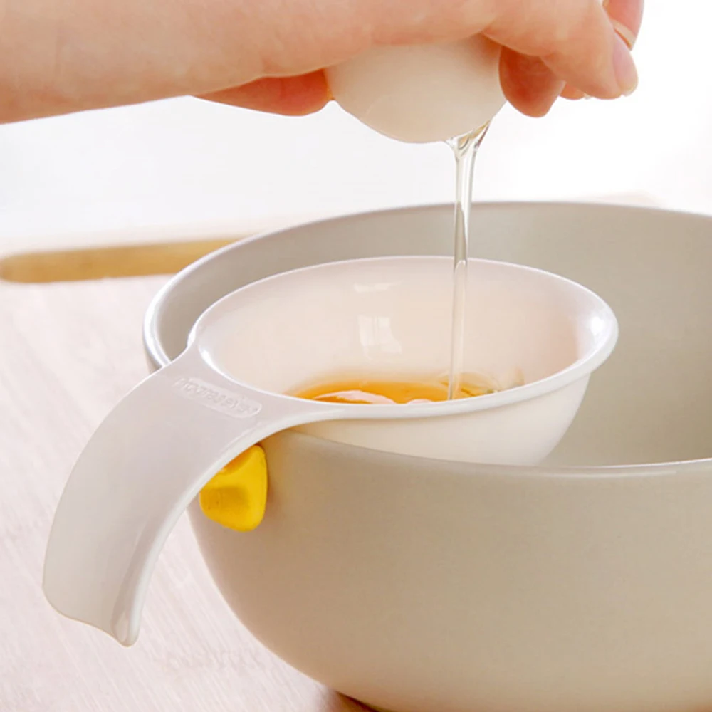 Plastic White Egg Yolk Separator Kitchen Cooking Gadget Sieve Tool White Egg Separatorin Egg