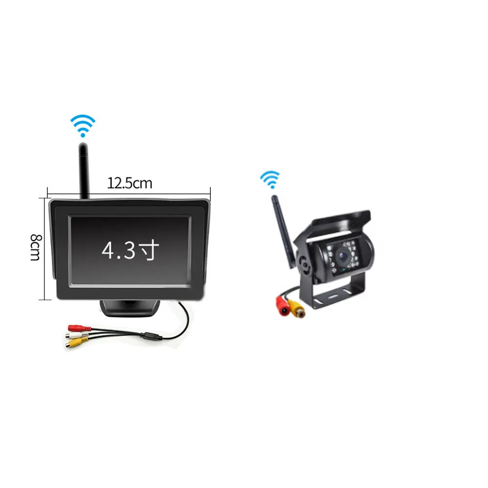 

Wireless Rear View Camera Backup IR Night Vision Waterproof with 4.3" Monitor for RV Truck Bus Parking Assistance System