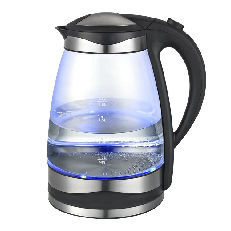CX02 2, free shipping,Blue Led Glass Electric Kettle,Automatic Electric High Borosilicate Glass