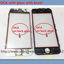 10 шт. OEM Переднее внешнее стекло с рамкой+ OCA для iphone 5 6 6plus 6s plus 7 7plus 8 plus X стекло+ рамка+ OCA ЖК-Запасная часть