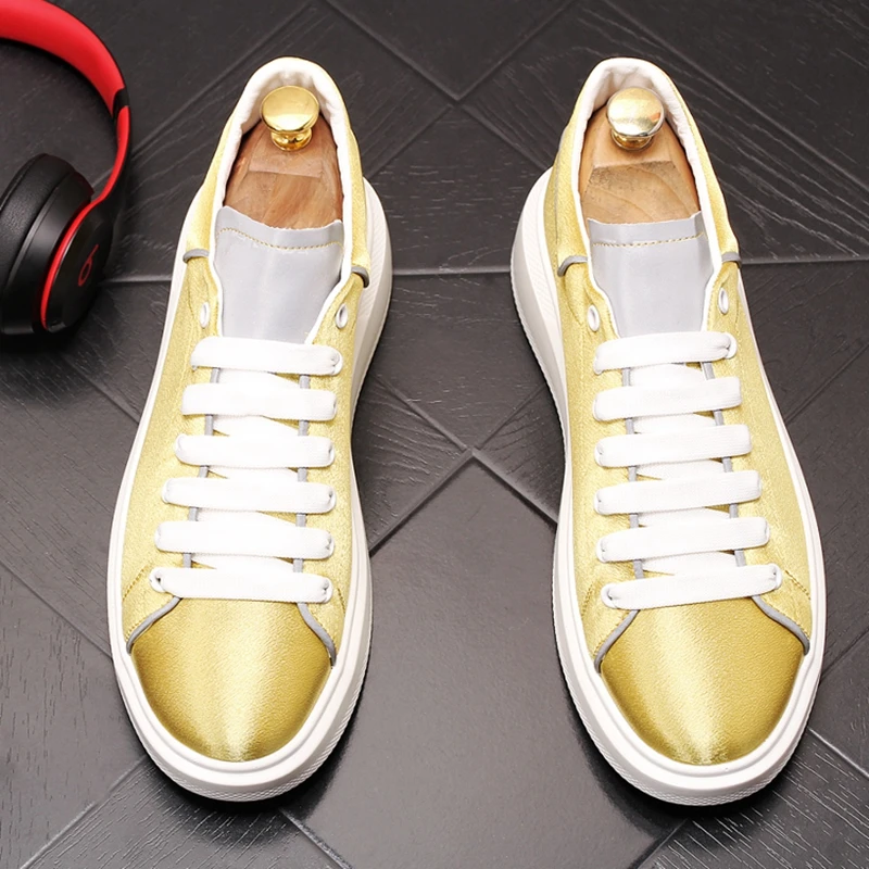 

Stephoes Men Fashion Thick Bottom Casual Loafers Summer Leather Breathable Leisure Yellow Shoes Male Comfortable Walking Shoes