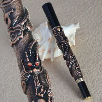 

JINHAO 41 COPPER ROLLER BALL PEN WITH DRAGON EMBOSSMENT CRYSTAL