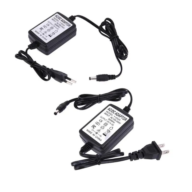 

AC 100-240V to DC 5V 2A EU Plug AC DC Adaptor Adjustable Power Adapter Universal Charger Supply for led strip 5.5x2.1-2.5mm
