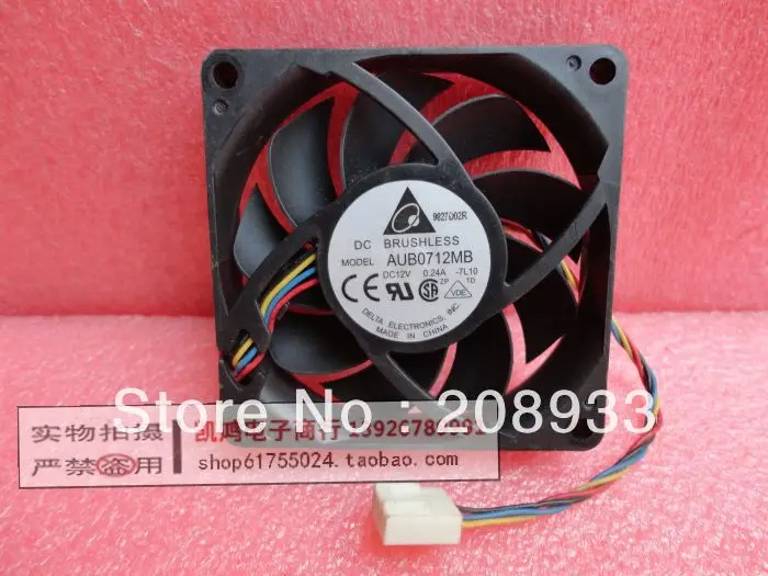 

For Original Delta AUB0712MB 7015 12V 0.24A 7cm 4-pin PWM AMD CPU +cooling fan