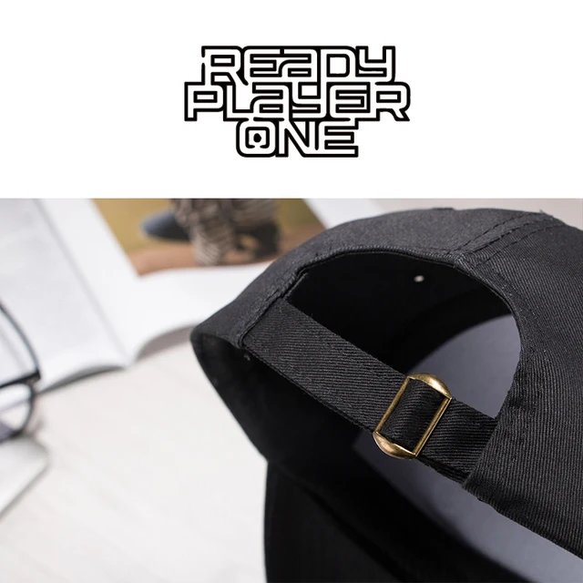 2018 Science Fiction Movie Ready Player One Cosplay Hats Black Strapback Unisex Adjustable Baseball Caps