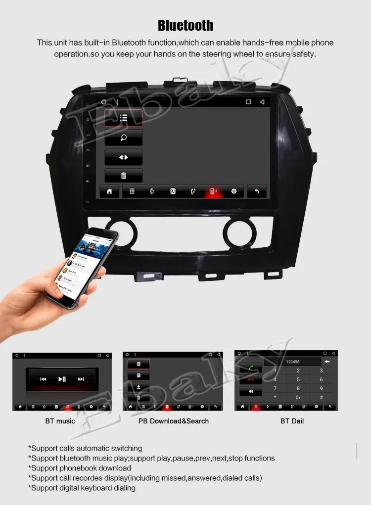 Top NaviTopia 10.1inch  2G /4G RAM 32G /64G ROM Quad Core/Octa Core Android 8.1 Car DVD Radio for Nissan Maxima 2016 s 29