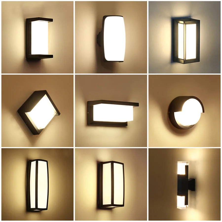 Outdoor Wall Lamp Waterproof LED Garden Lamp Aisle Corridor Outdoor Balcony Porch Light AC110V 220V Terrace Lamp