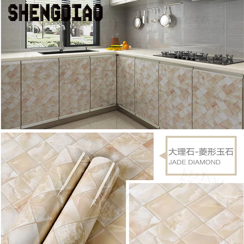 3M/5M/10M waterproof pvc imitation marble pattern stickers self-adhesive wallpaper window sill wardrobe cabinet table renovation