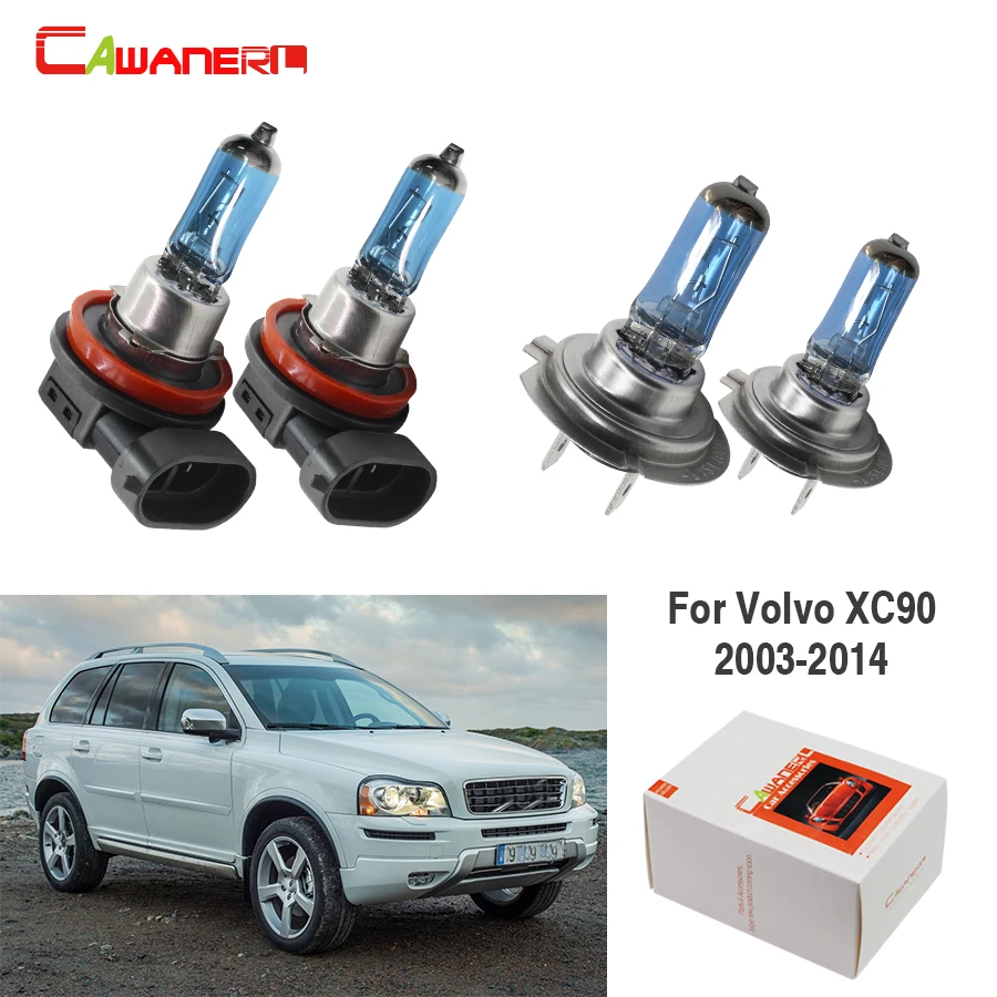 

Cawanerl 4 X 100W Car Styling Halogen Lamp Headlight High Beam + Low Beam For Volvo XC90 2003-2014