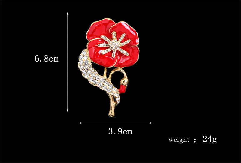 CKW красная капающая масляная бриллиантовая брошь из сафлора в британском стиле Kate Princess юбилейные Броши со стразами jwelry для женщин
