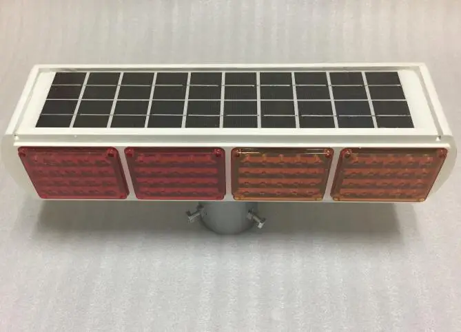 US $150.00 Red plus yellow One solar safety warning light LED traffic signs LED solar safety flashing indicator Intersection LED RY
