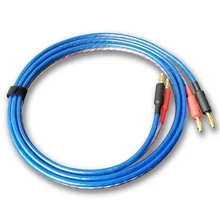 FIHI-A5 DIY Audio Line Hifi Speaker Cable With 2 Banana Plug to 2 Banana plug Amplifier Oxygen-Free Copper Speakon Wire Cables fever speaker wire audio cable professional hifi speaker wire 4n oxygen free copper banana y plug