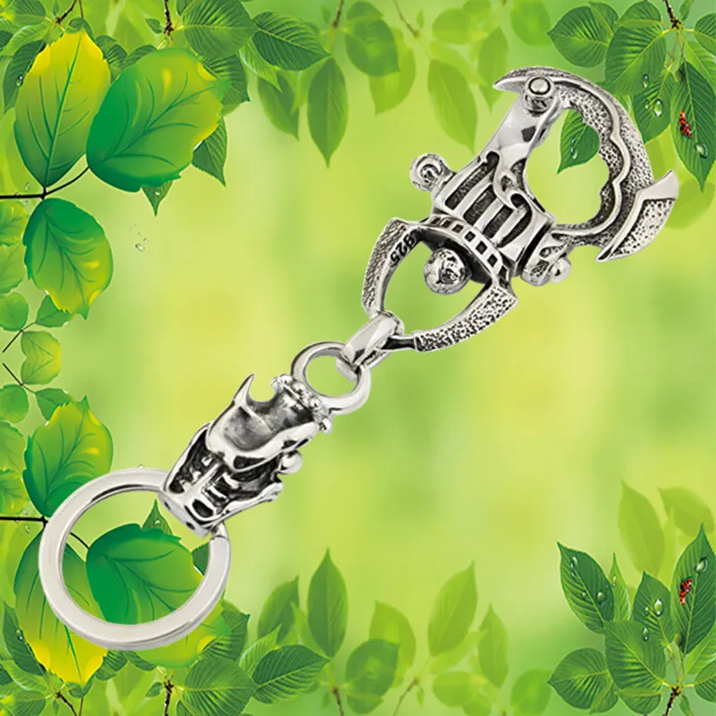 Брелок для ключей 8J022 из серебра 925 пробы в стиле ретро|keyring fashion|keychain keyringfashion keychain |
