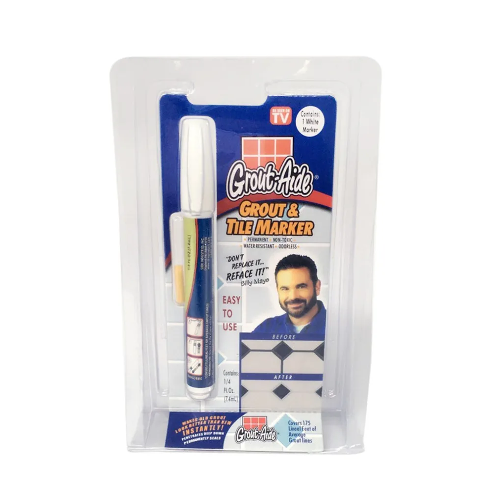 

1Non-toxic Grout Aide Repair Tile Marker Water-resistant Odorless Ceramic Tile Repairing Pen with Reversible Nib Drop Shipping