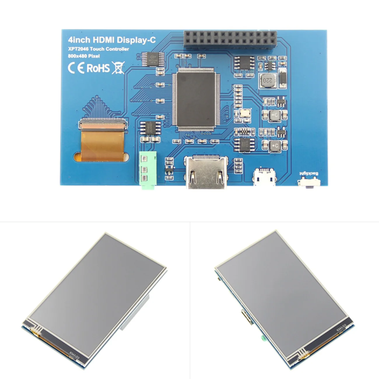 4," дюймовый HDMI ips ЖК-монитор экран модуль дисплей с GPIO резистивная сенсорная панель аудио выход для Raspberry Pi 4