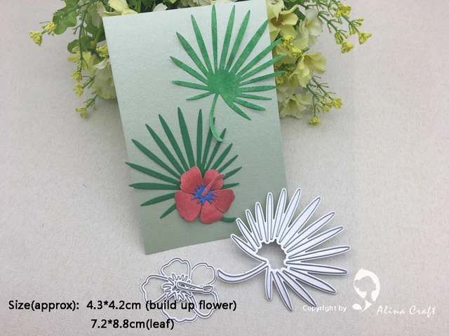 alinacraft metal cutting dies spring leaf flower hibiscus art cutter hibiscus flower paper punch