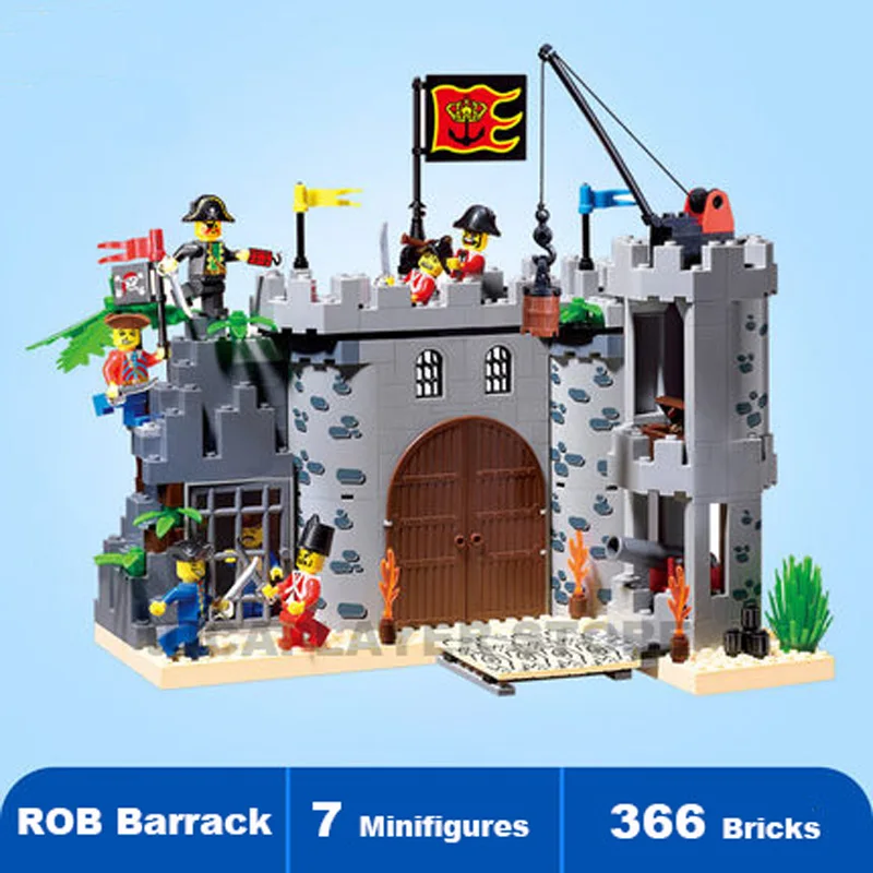 

ENLIGHTEN 310 Pirates Shi p Robbery Barrack Assembly Building Blocks Brick Compatible LegoIN Technic Playmobil Toys For Boys