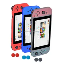 Силиконовый защитный чехол с 2 шт силиконовые накладки на джойстик для Nintendo Switch