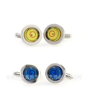 

10pairs/lot Creative Transparent Eyeball Cufflinks Blue Yellow Green Eyeball Cuff Links Men's Jewelry Accessory Wholesale